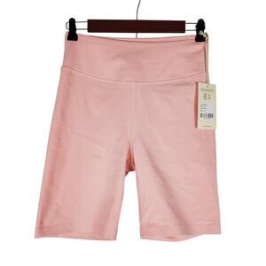NEW MATE THE LABEL Organic Cotton Stretch Biker Shorts BLOSSOM PINK Sz M 7" Ins